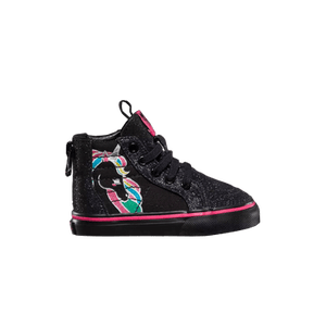 Vans Sk8-Hi Zip Toddler 'Unicorn - Black Glitter'