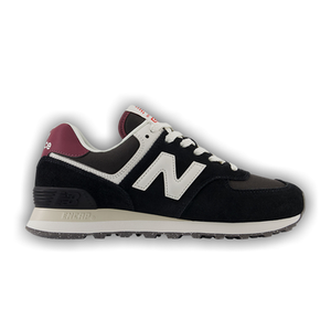 New Balance Wmns 574 'Black White Maroon'