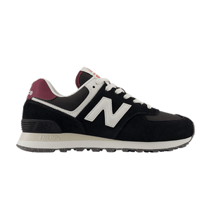 New Balance Wmns 574 'Black White Maroon'