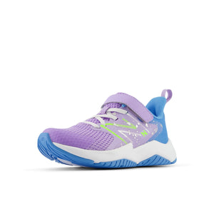 New Balance Rave Run v2 Bungee Lace Top Strap Big Kid 'Paint Splatter Pack - Granite Inkwell Green'