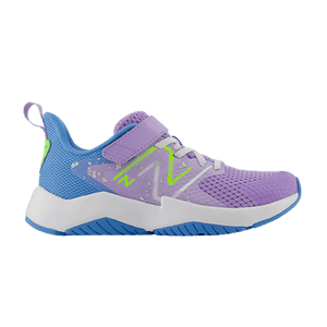 New Balance Rave Run v2 Bungee Lace Top Strap Big Kid 'Paint Splatter Pack - Lilac Glo Blue Pixel Green'