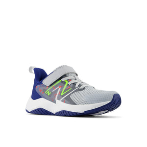New Balance Rave Run v2 Bungee Lace Top Strap Big Kid 'Paint Splatter Pack - Granite Inkwell Green'