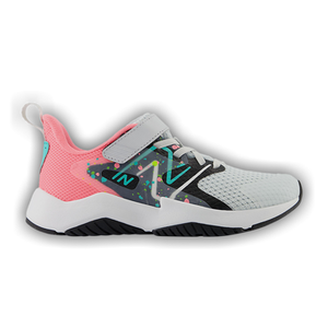 New Balance Rave Run v2 Bungee Lace Top Strap Big Kid 'Paint Splatter Pack - Quartz Grey Pink Cyber Jade'