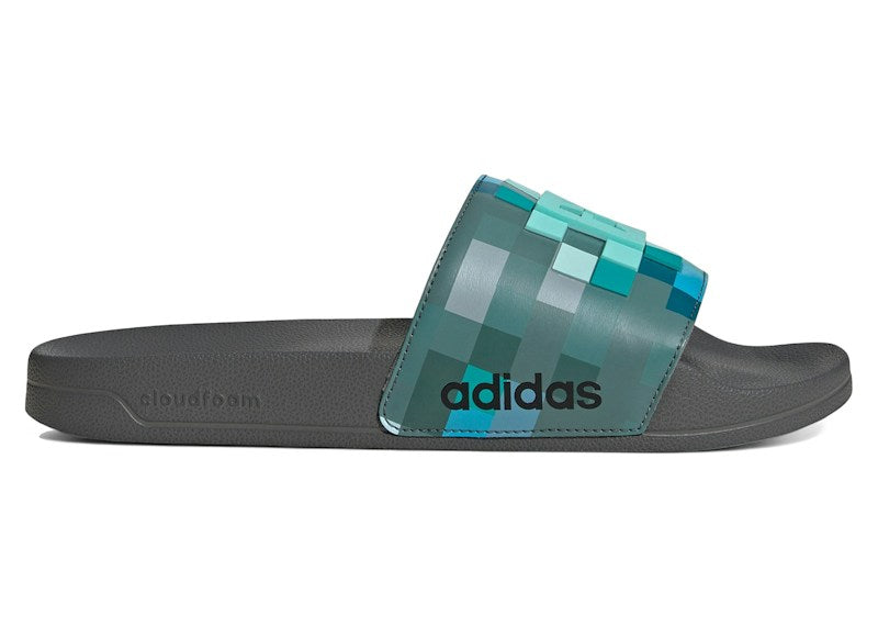 adidas Adilette Shower Slides Minecraft Grey Four HQ2584