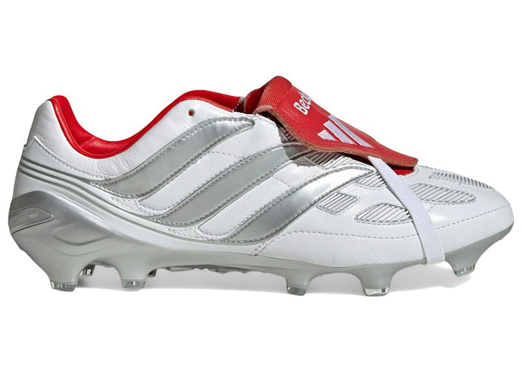 adidas Predator Precision FG David Beckham White Silver Metallic Vivid Red KH8138