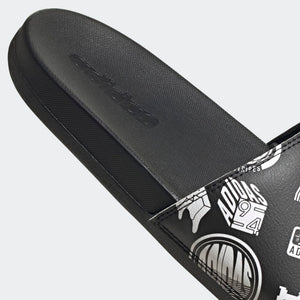 Adidas Adilette Comfort Slide 'All Over Logos - Black'