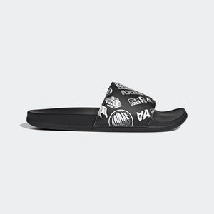 Adidas Adilette Comfort Slide 'All Over Logos - Black'