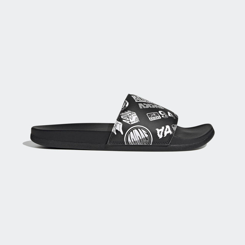 Adidas Adilette Comfort Slide 'All Over Logos - Black'