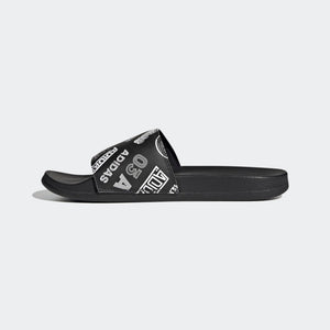Adidas Adilette Comfort Slide 'All Over Logos - Black'