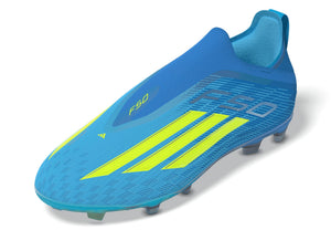 adidas F50 Elite Laceless FG J 'Blue Solar Yellow Lucid Aquamarine'