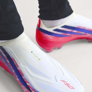 adidas F50 Hyperfast Elite Laceless FG 'Cloud White Solar Purple'