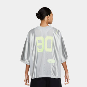 Nike Sportswear Street Oversized Short-Sleeve Graphic Jersey 'Light Smoke Grey/Barely Volt'