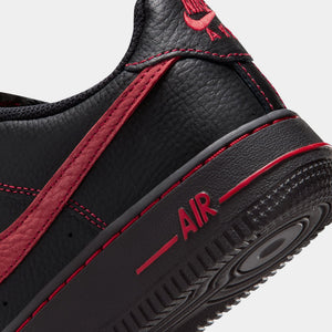 Nike Air Force 1 LV8 GS 'Black/Black/Black/University Red'