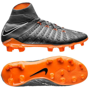 Nike Hypervenom 3 Elite DF FG GS 'Dark Grey Total Orange'