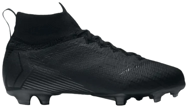 Nike Mercurial Superfly 6 Elite FG GS 'Triple Black'