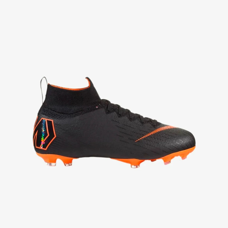 Nike Mercurial Superfly 6 Elite FG GS 'Black Total Orange'