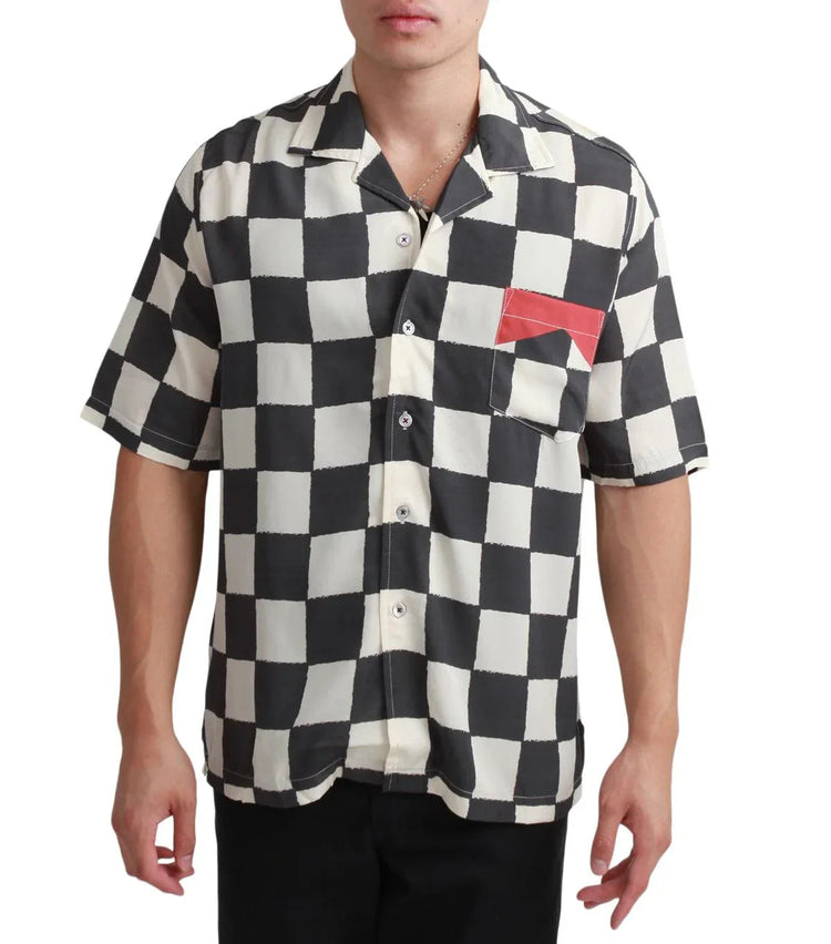 Rhude Checkered Shirt 'Ivory/Black/Red'
