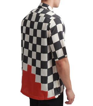 Rhude Checkered Shirt 'Ivory/Black/Red'