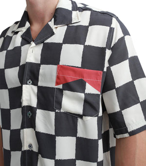 Rhude Checkered Shirt 'Ivory/Black/Red'