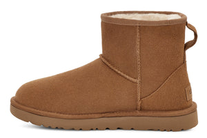 UGG Wmns Classic Mini Side Logo II Suede 'Chestnut'