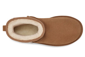 UGG Wmns Classic Mini Side Logo II Suede 'Chestnut'
