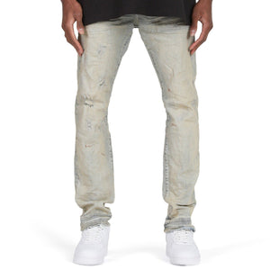 PURPLE BRAND Oil Repair Slim Straight 'Super Light Indigo'