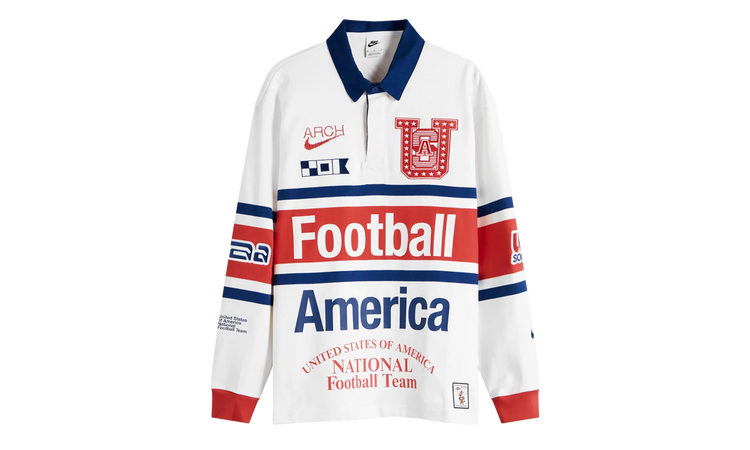 Nike USA x V.A.A. Long-Sleeve Rugby Top 'White/Challenge Red'