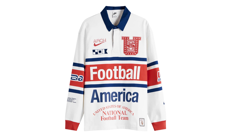 Nike USA x V.A.A. Long-Sleeve Rugby Top 'White/Challenge Red'