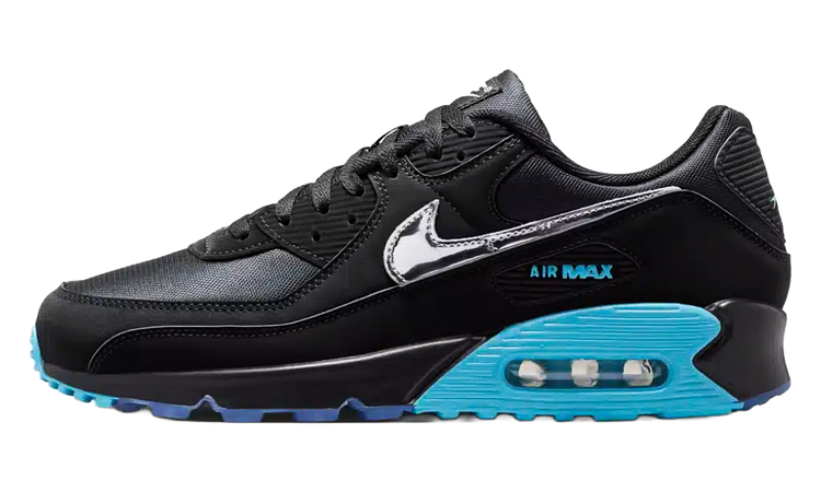 Nike Air Max 90 Premium 'Black Gamma Blue Ice Chrome'